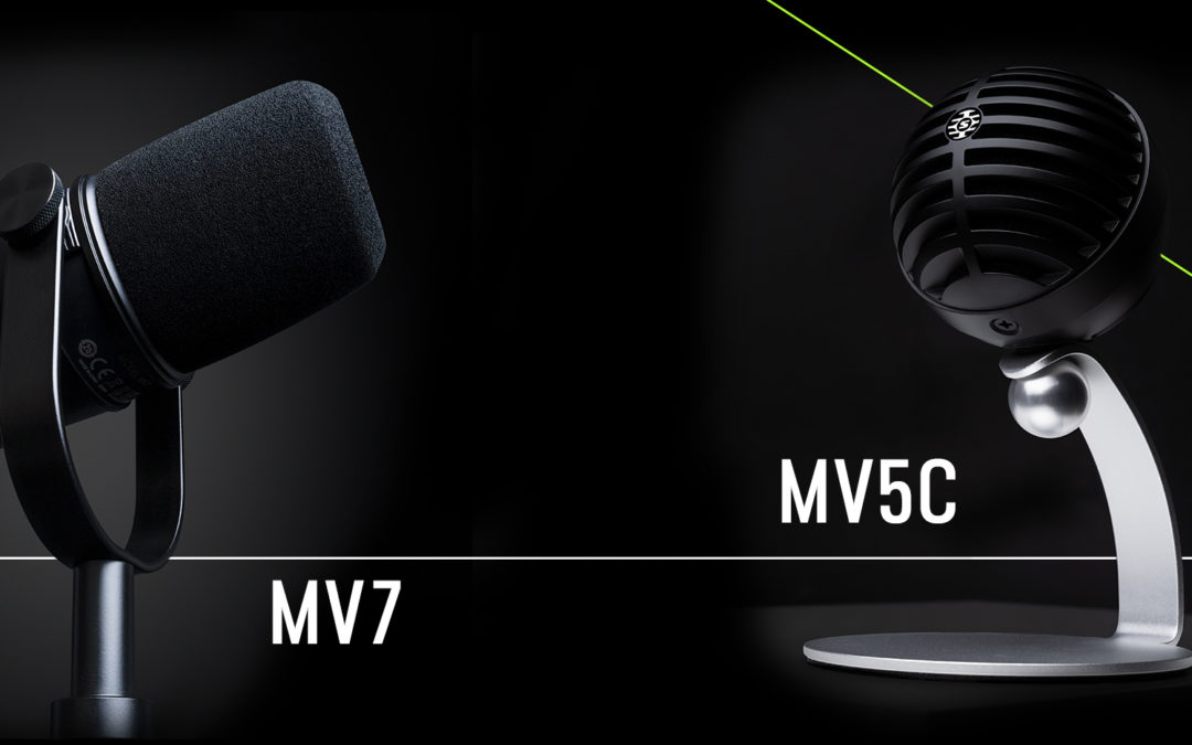 Shure MV5C & MV7 – micro pour le podcast et télétravail